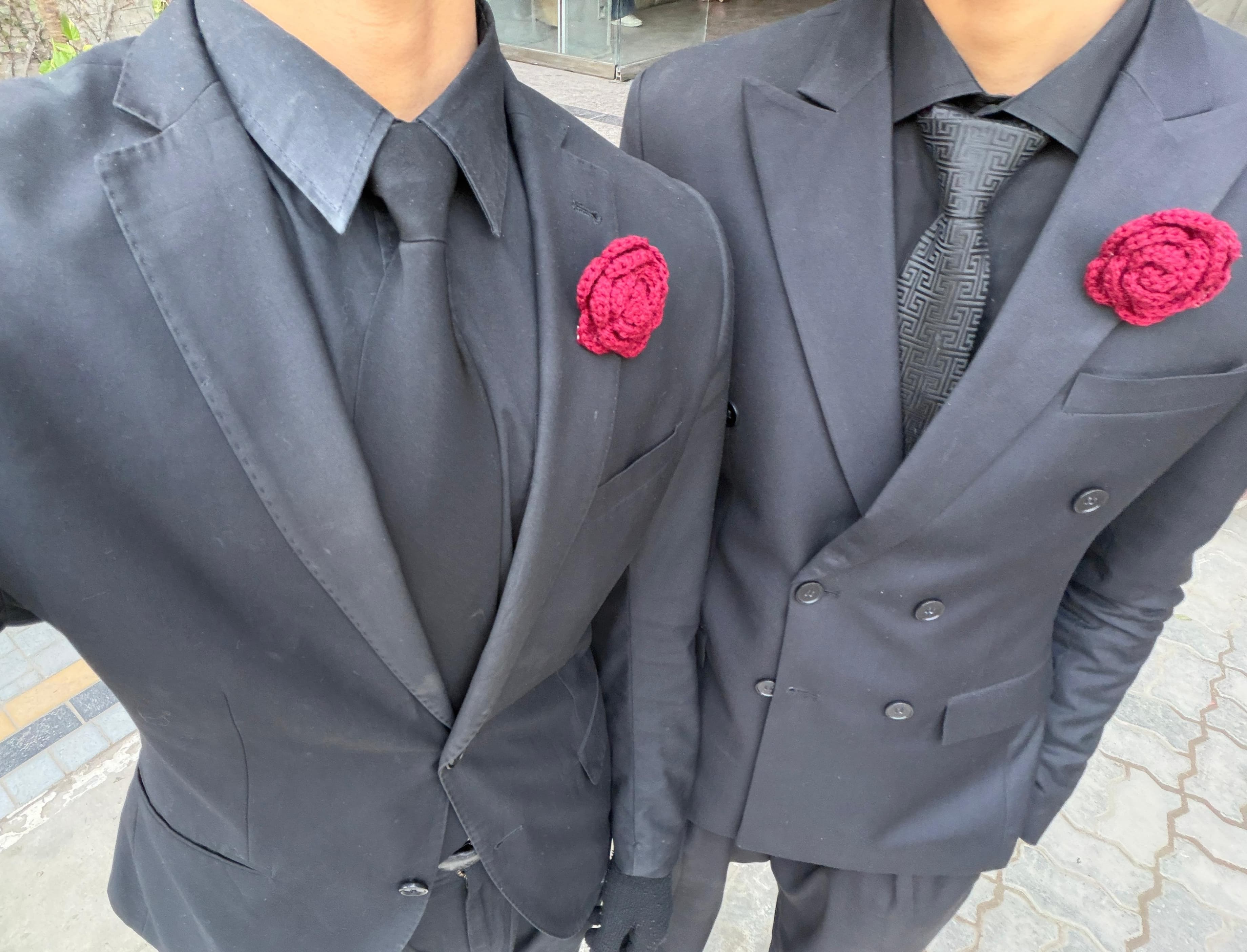 Suit Rose Lapel Pin